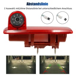 ESSGOO Reversing Rear View Backup Camera Night Vision 3rd Brake Light for Opel Vauxhall Vivaro Renault Trafic MK3 NI-SSAN NV300