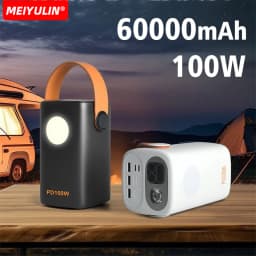 Large Capacity 60000mAh Power Bank For Laptop 100W Super Fast Charging Portable External Spare Battery For iPhone Xiaomi Outdoor