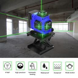 Multifunctional 16 Lines Green Light Laser Level 4D Self-leveling Machine Lithium Battery 360 Leveling Tool Ground Wall Sticker