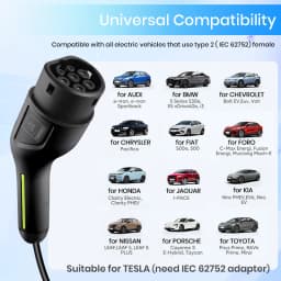 Junsun EV charger type 2 7KW 11KW 22KW App control Portable EV charger wallbox type 2 for Tesla Kia Dacia Renault Nissan Hyundai