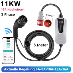 Junsun EV charger type 2 7KW 11KW 22KW App control Portable EV charger wallbox type 2 for Tesla Kia Dacia Renault Nissan Hyundai