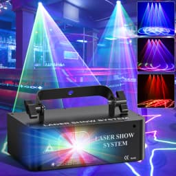 U'King LED Indoor Stage Light RGB LS Scanner Beam Effect LS Projector Lighting DMX512 Sound Activated for DJ Disco Party
