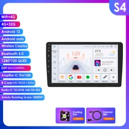 Hizpo 2Din 9-inch Android Car Radio for Audi A4 B8 B7 B6 S4 RS4 2000 - 2009 SEAT Exeo BT 4G DSP RDS CarPlay GPS Navigation 360CAM