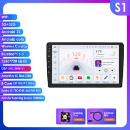 Hizpo 2Din 9-inch Android Car Radio for Audi A4 B8 B7 B6 S4 RS4 2000 - 2009 SEAT Exeo BT 4G DSP RDS CarPlay GPS Navigation 360CAM