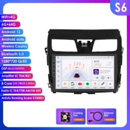 Hizpo 2Din 10.1inch Android13 Car Radio for Nissan ALTIMA TEANA 3 2013 - 2018 Navigation GPS RDS DSP BT 4G CarPlay Android Auto