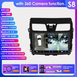 Hizpo 2Din 10.1inch Android13 Car Radio for Nissan ALTIMA TEANA 3 2013 - 2018 Navigation GPS RDS DSP BT 4G CarPlay Android Auto