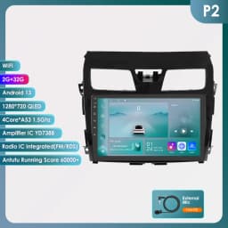 Hizpo 2Din 10.1inch Android13 Car Radio for Nissan ALTIMA TEANA 3 2013 - 2018 Navigation GPS RDS DSP BT 4G CarPlay Android Auto