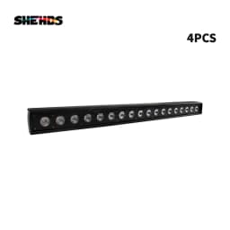 SHEHDS 1/2/4pcs LED 18x18W Wash Wall Floodlight DMX512 Flood Down Lighting for Dj Disco Wedding Christmas Lights Audience