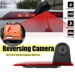 ESSGOO For Ford Transit Custom 2012-2016 3rd Brake Light Cover HD Rear View Backup Camera IP68 Waterproof Night Vision