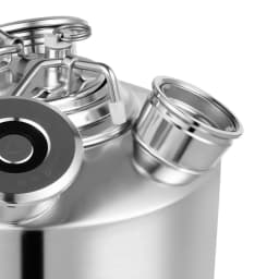 10L Stainless Steel Three-Head Barrel Beer Cleaning Can Cleaning Container W/ Lid Durable Cleaning Equipment