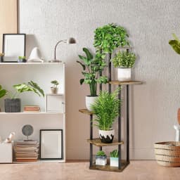Plant Stand For Flowers Metal wood Storage Shelf 5 Tier Plants Shelf Planter Rack Indoor Display Stand Multiple Flower Pot