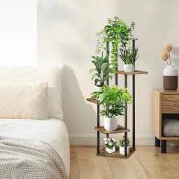 Plant Stand For Flowers Metal wood Storage Shelf 5 Tier Plants Shelf Planter Rack Indoor Display Stand Multiple Flower Pot
