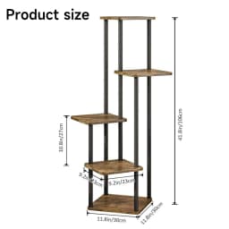 Plant Stand For Flowers Metal wood Storage Shelf 5 Tier Plants Shelf Planter Rack Indoor Display Stand Multiple Flower Pot