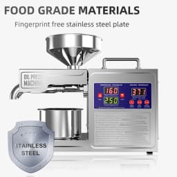 DIVEDEER Oil Press Automatic Household FLaxseed Oil Extractor Peanut Oil Cold Press Oil Machine Commercial Extraction Maker