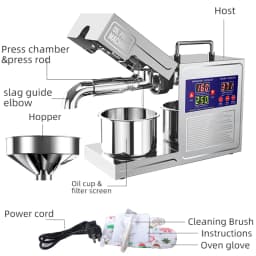 DIVEDEER Oil Press Automatic Household FLaxseed Oil Extractor Peanut Oil Cold Press Oil Machine Commercial Extraction Maker