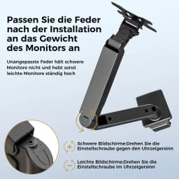 GTPLAYER Monitor Mount Mount Monitor Arm Monitor Holder For 13 To 32 Inch Screens Single Monitor Arm Stand Holds 2 ~ 10 kg