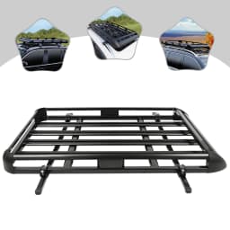 140x100cm/160×100cm Universal Aluminum Car Roof Rack Cargo Basket Tray Luggage Carrier Black Load 150kg for SUV w/Built-in Racks