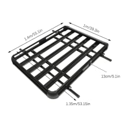 140x100cm/160×100cm Universal Aluminum Car Roof Rack Cargo Basket Tray Luggage Carrier Black Load 150kg for SUV w/Built-in Racks