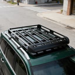 140x100cm/160×100cm Universal Aluminum Car Roof Rack Cargo Basket Tray Luggage Carrier Black Load 150kg for SUV w/Built-in Racks