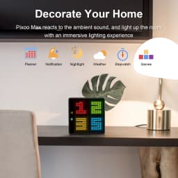 Divoom Pixoo Max Digital Photo Frame with 32*32 Pixel Art Programmable LED Display Board, Christmas Gift, Home Light Decor