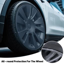 Hubcap Replacement for Tesla Model 3 (2017-2023) – 18 Inch Knife Style Full Rim Wheel Cover Caps (Set of 4 Wheel Covers)