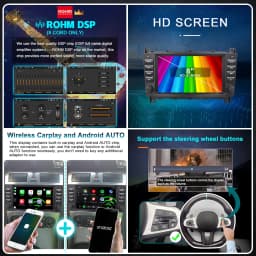 8'' Screen Car Radio Android 14 Auto CarPlay For Benz C-CLASS W203 CLK/A/G-CLASS W209 W168 W463 Autoradio 2din Multimedia Player