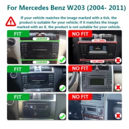 8'' Screen Car Radio Android 14 Auto CarPlay For Benz C-CLASS W203 CLK/A/G-CLASS W209 W168 W463 Autoradio 2din Multimedia Player