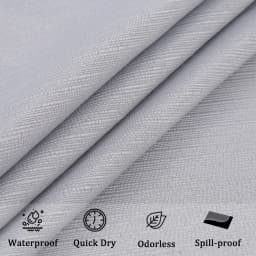 Round Tablecloth 70 Inch Waterproof Table Cloth for Dining Room Grey