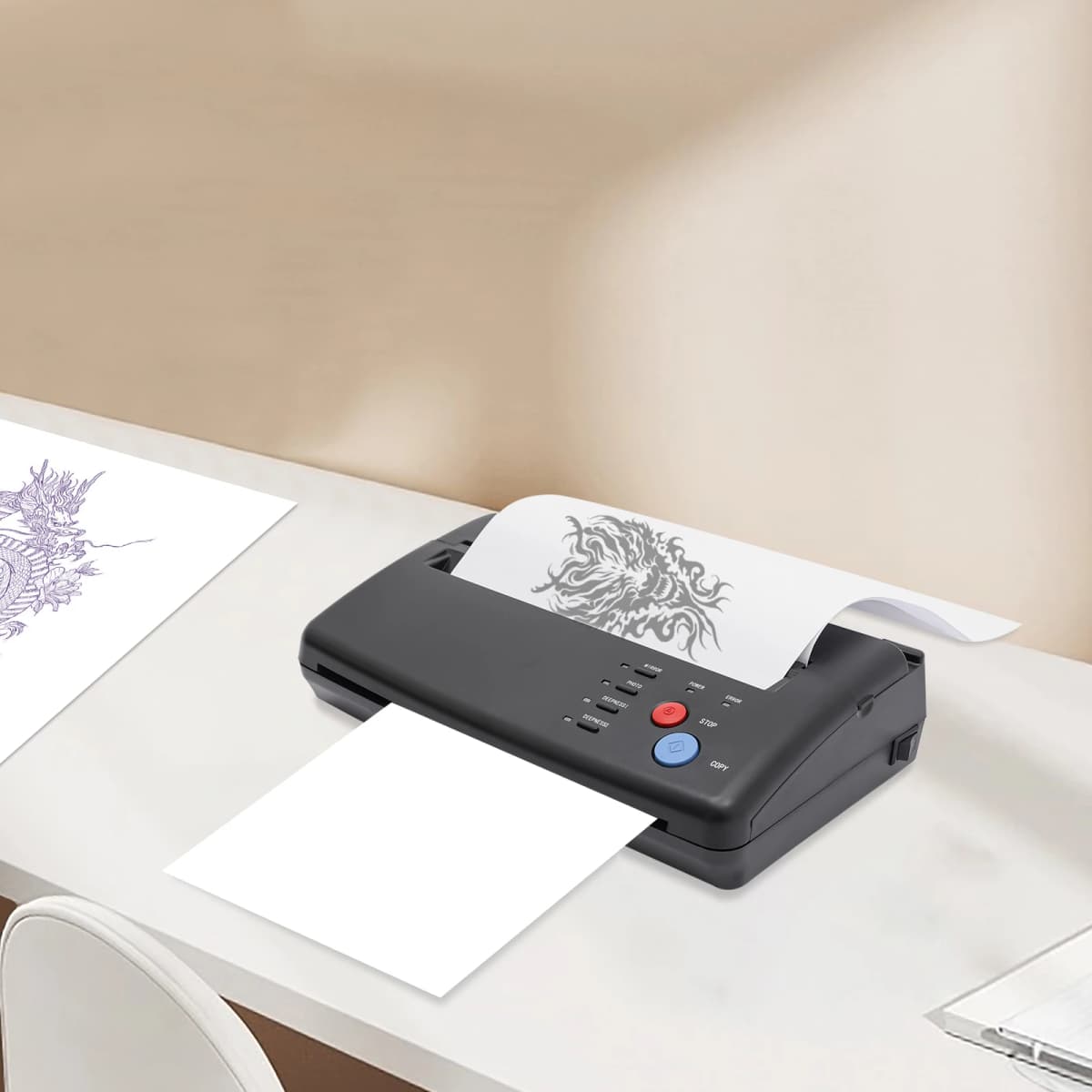 Tattoo Transfer Machine Stencils Device Copier Printer Drawing Thermal Tools for Tattoo Photos Transfer Paper Copy for Beginner