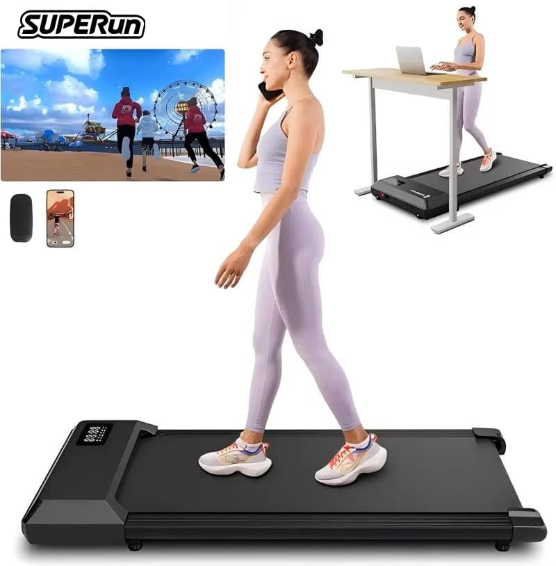 15.75 x 35.43 Inch Running Area Treadmill Pad Running Walking Under Desk Exercise Run Training Walking Treadmill
