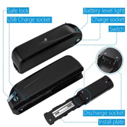Ebike Battery Hailong 36V 48V 52V 15Ah 20Ah 24Ah 18650 21700 Electric Bike Batteria for 250W 350W 500W 750W 1000W Motor