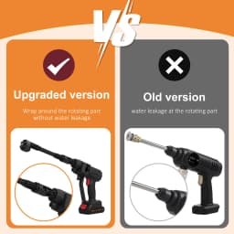 Handheld Pressure Washer Portable Powerful 21V Car Wash Gun 2pcs Rechargeable Battery for Home Floor Cleaning Watering w/ Gloves