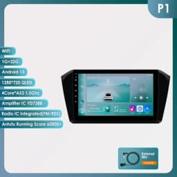 10.1" Hizpo CarPlay 2Din Android Auto Car Radio for VW Volkswagen Passat B8 2015 - 2020 GPS RDS DSP SWC 4G BT Snapdragon 6115