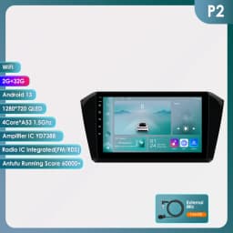 10.1" Hizpo CarPlay 2Din Android Auto Car Radio for VW Volkswagen Passat B8 2015 - 2020 GPS RDS DSP SWC 4G BT Snapdragon 6115