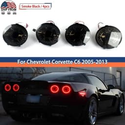 LED Brake Lamp Tail Lights Smoke lens For 2005-2013 Chevrolet Corvette C6 Coupe