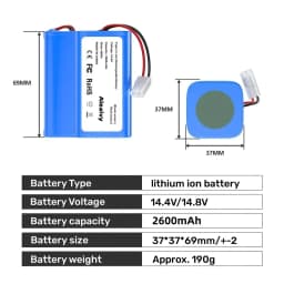 New 4S1P 14.4V 3500mAh Li-ion Battery Pack,For XIAOMI MIJIA Mi Robot Vacuum-Mop Essential G1 MJSTG1, SKV4136GL H18650CH R30 R35