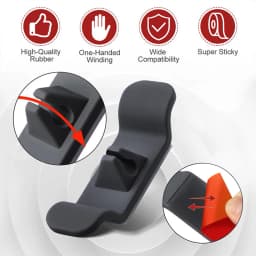 6pcs Flexible Cord Organizer Kitchen Appliances Hidden Wire Fixing Winder Cord Wrapper For Mixer Blender Coffee Maker