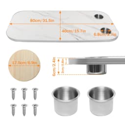 HWHONGRV Removable Boat Table 34X18 inch & Boat Table Pedestal Set 17.8‑27.2 Inch Height Range (Fast & Free Shipping)