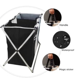 Large Laundry Basket Three Foldable Grid Organizer Basket Dirty Clothes Toys Organizers Home Laundry Basket Storage Sorter Bin