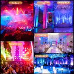 U'King 3x18W RGBWA+UV 6in1 Built-in Battery LED Par Light Wireless Remote Control DMX Wash Par Light for DJ Stage Performance