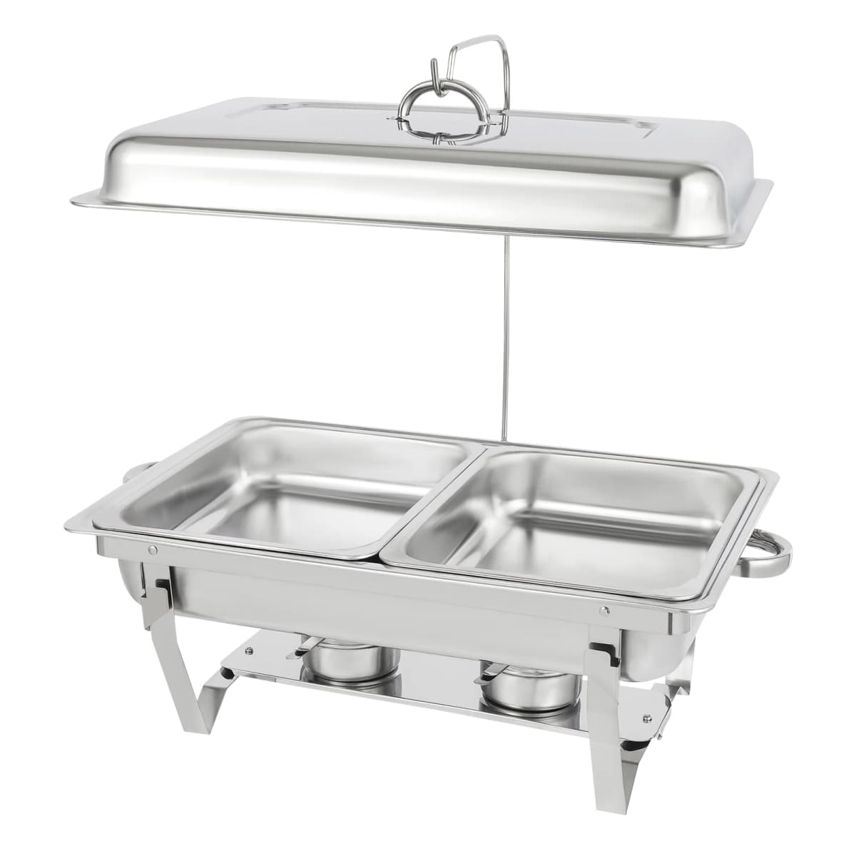 2/3 Food Trays Stainless Steel Chafing Dish With Lid Buffet Server Food Warmer