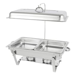2/3 Food Trays Stainless Steel Chafing Dish With Lid Buffet Server Food Warmer