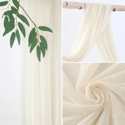 550CM Wedding Arch Draping Fabric Sheer Arch Drapes Burgundy Chiffon Outdoor Curtain Backdrop for Wedding Ceremony Party Decor