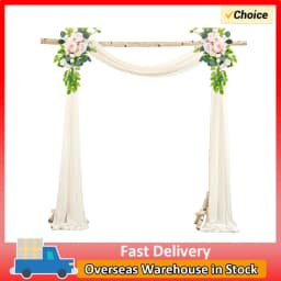 550CM Wedding Arch Draping Fabric Sheer Arch Drapes Burgundy Chiffon Outdoor Curtain Backdrop for Wedding Ceremony Party Decor