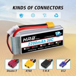 1/2PCS HRB 3S Lipo Battery 11.1v 2200mah RC battery 30C with XT60 connector for RC 1/16 1/12 Car Truck Drone Airplane 105*34*24