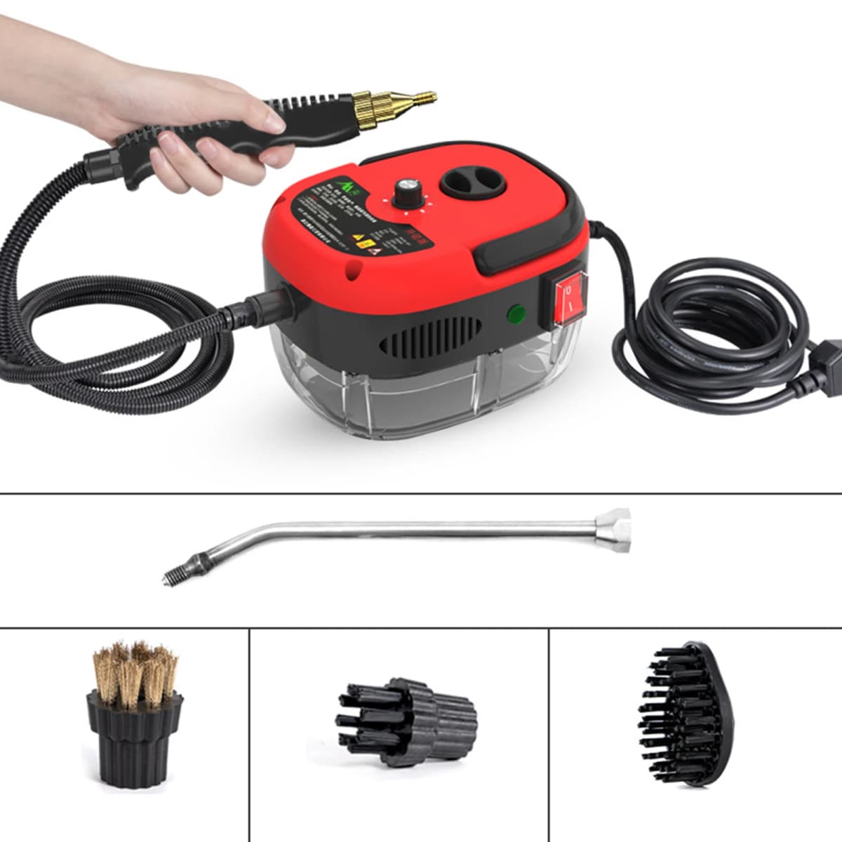 2500W Portable Steam lever handhad Steam lever High Temperature Pressure Pressure coating Machine With Brush Steam Vacuum
