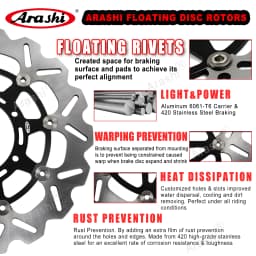 Arashi Front Rear Brake Rotors Disc Set For KAWASAKI VERSYS 650 2007-2014 / ER6F ER6N 2006-2015 / ZX10R 1000 2004-2007