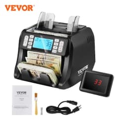 SucceBuy 1200 Pcs/Min Money Counter Business Cash Register Bill Counterfeit Bill Detector by UV/MG/IR/DD Function for Bank Store