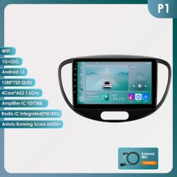 9" Hizpo 2Din Android14 Car Radio for Hyundai i10 2007- 2013 BT 4G Auto CarPlay Navi GPS RDS DSP Snapdragon 6115 360°CAM