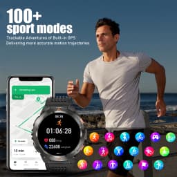 GPS Smartwatch for Men/ Women, 1.43'' Fitness Tracker with Geomagnetism/ Air pressure/ Music Plays/ Wireless Call/ Flashlight
